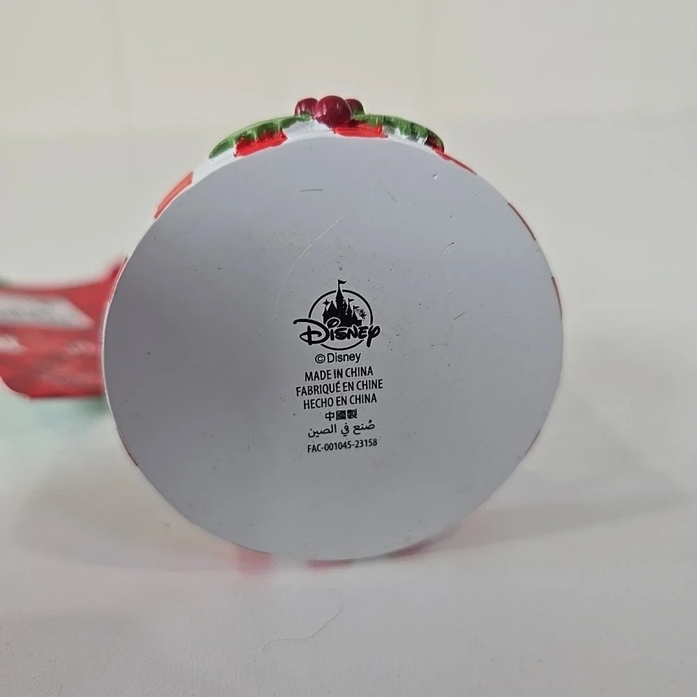 Disney Santa‎ Mickey Mouse Glass Dome Sketchbook Ornament - NWT